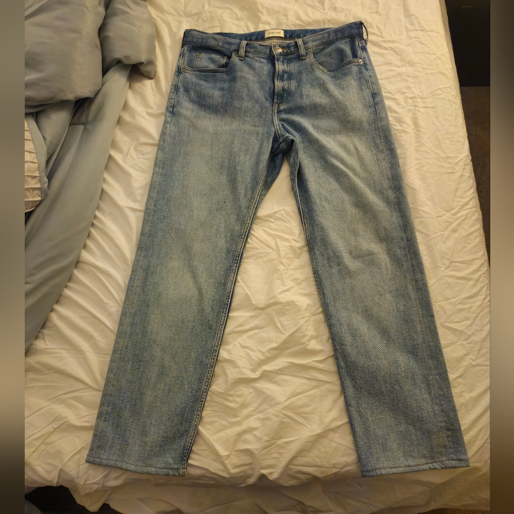 Everlane The Selvedge Straight Jean, Clear Sky, 32x30